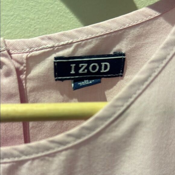 IZOD Women's Pink Blouse with Ruffle sleeves size Medium - Picture 2 of 7